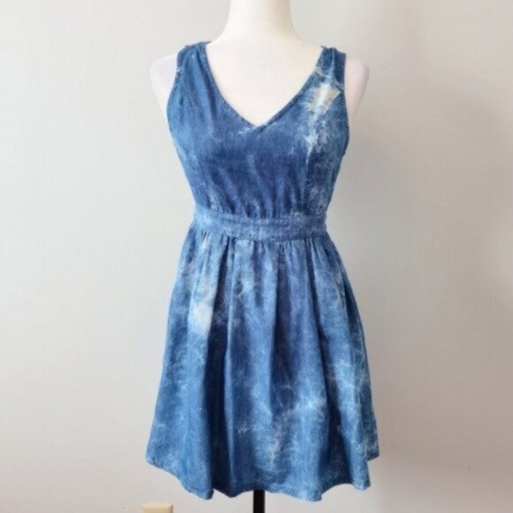 Sleeveless denim tie dye mini - Picture 1 of 5